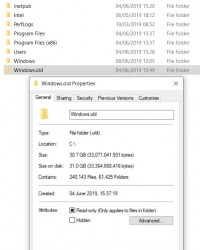 31 GB in my W10.Old folder!