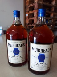 Our Fantastic 2 litre Muirheads Scotch . Re-Cycle the bottle to store your olive oil in once the scotch has gone